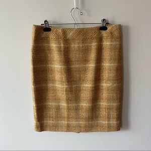 J Crew Wool Plaid Pencil Skirt